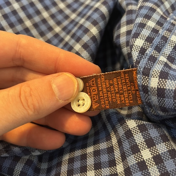 James Tattersall men’s blue long sleeve button down shirt size medium - Picture 9 of 9